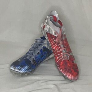 Under Armour Blur Smoke 2.0 red/Blue football cleats. Size 11